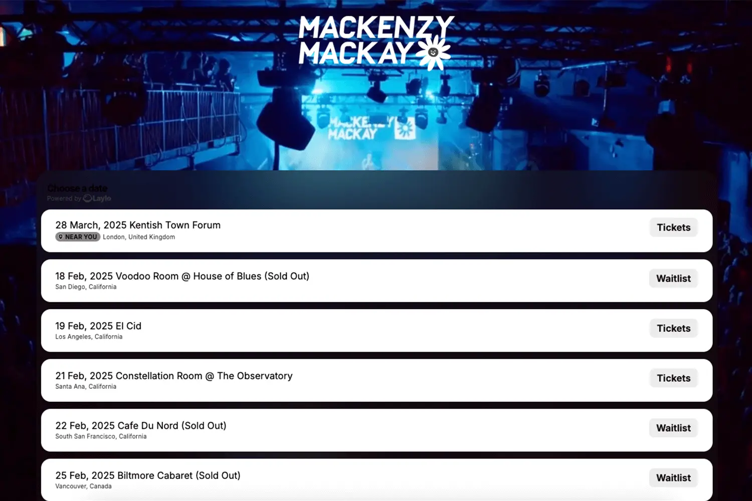 Screenshot of Mackenzy Mackay project